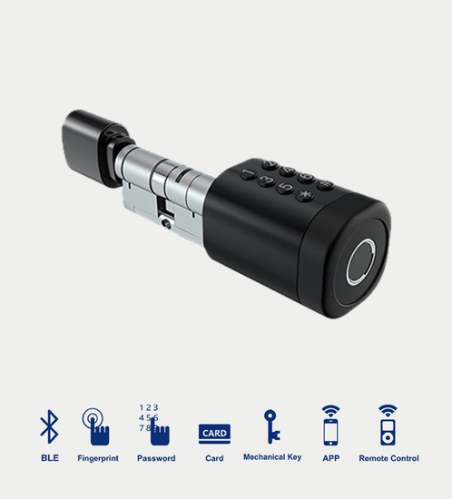 Cylindrical Smart Lock - Aluminium Doors With installation