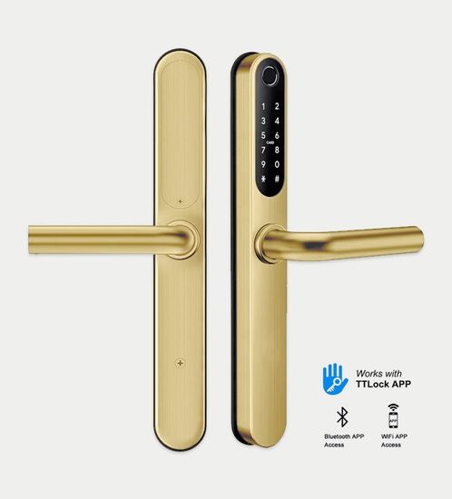 Smart Lock - Aluminium Doors With installation- Gold