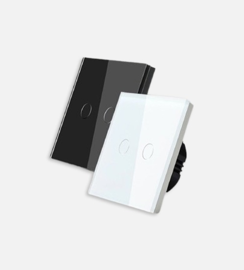 WiFi Smart Switch 2 Gang White - with installation