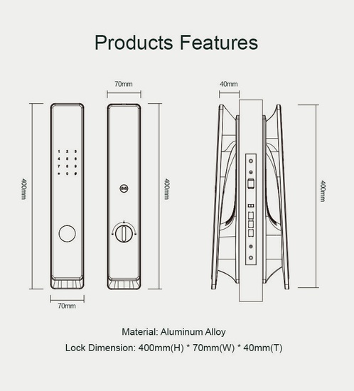 Smart Lock - Wooden Doors With installation