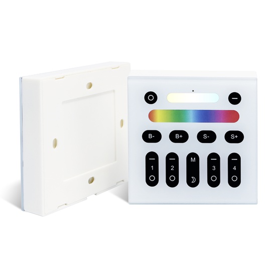 2.4G RF 4-zone LED TOUCH Wall Dimmer Panel Plus
