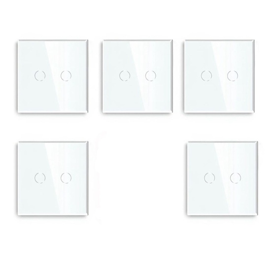 Smart Zigbee Switch 2G 86x86 mm Glass Touch with installation